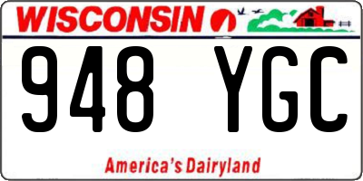 WI license plate 948YGC