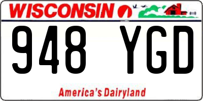 WI license plate 948YGD