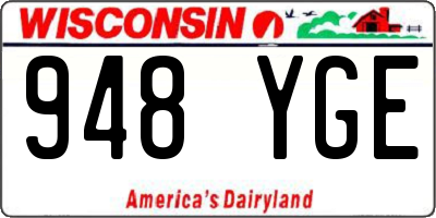 WI license plate 948YGE