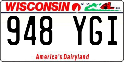 WI license plate 948YGI