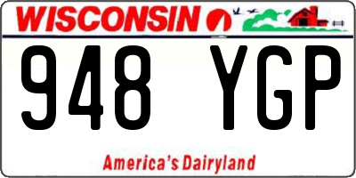 WI license plate 948YGP