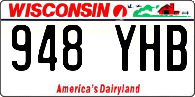 WI license plate 948YHB