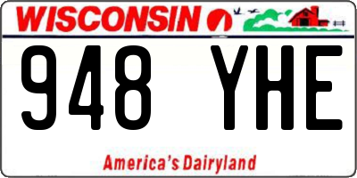 WI license plate 948YHE