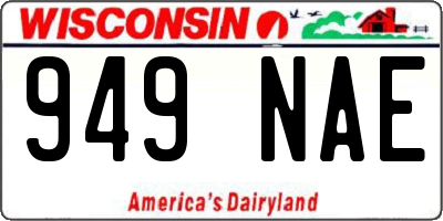 WI license plate 949NAE