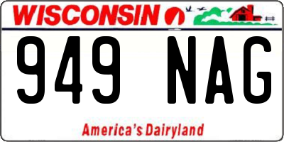 WI license plate 949NAG