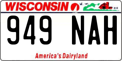 WI license plate 949NAH