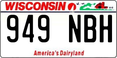 WI license plate 949NBH