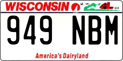 WI license plate 949NBM