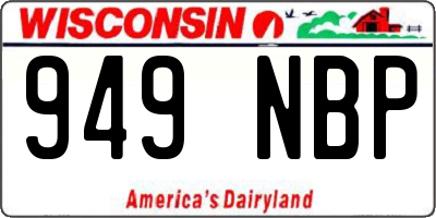 WI license plate 949NBP