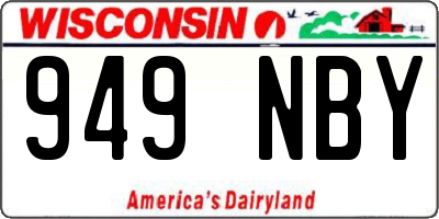 WI license plate 949NBY