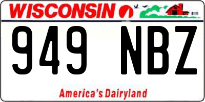 WI license plate 949NBZ