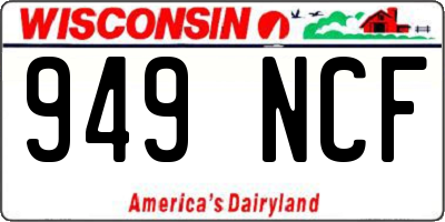 WI license plate 949NCF