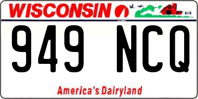 WI license plate 949NCQ