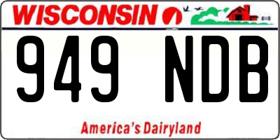 WI license plate 949NDB