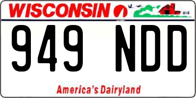 WI license plate 949NDD