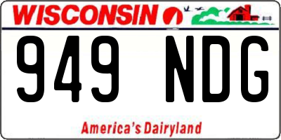WI license plate 949NDG