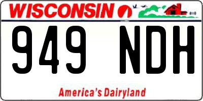 WI license plate 949NDH