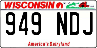 WI license plate 949NDJ