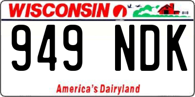 WI license plate 949NDK