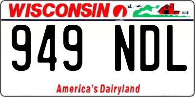 WI license plate 949NDL