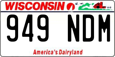 WI license plate 949NDM