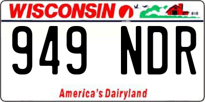 WI license plate 949NDR