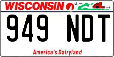 WI license plate 949NDT