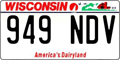 WI license plate 949NDV