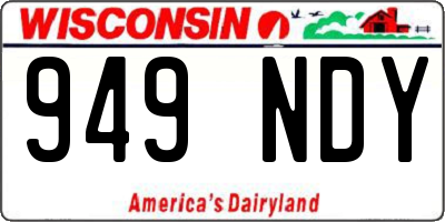 WI license plate 949NDY