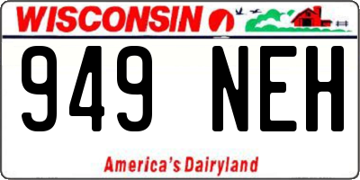 WI license plate 949NEH