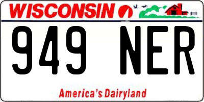 WI license plate 949NER