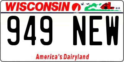 WI license plate 949NEW