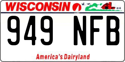 WI license plate 949NFB