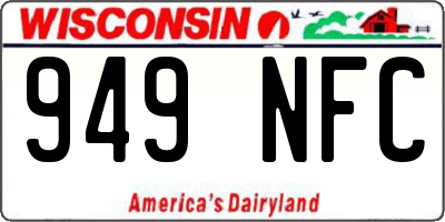 WI license plate 949NFC