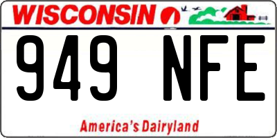 WI license plate 949NFE