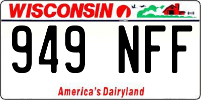 WI license plate 949NFF