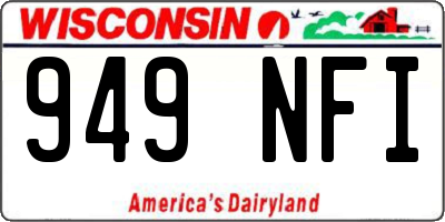 WI license plate 949NFI