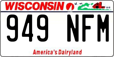 WI license plate 949NFM
