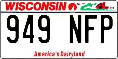 WI license plate 949NFP