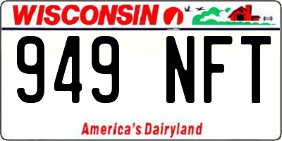 WI license plate 949NFT