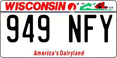 WI license plate 949NFY
