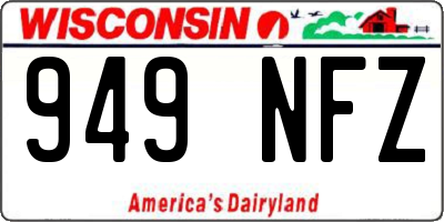 WI license plate 949NFZ
