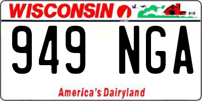WI license plate 949NGA