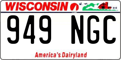 WI license plate 949NGC