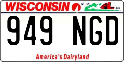 WI license plate 949NGD
