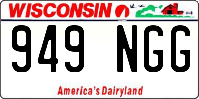 WI license plate 949NGG