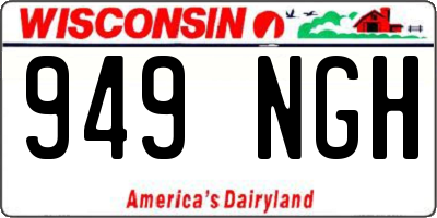 WI license plate 949NGH
