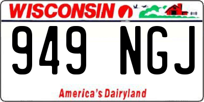 WI license plate 949NGJ