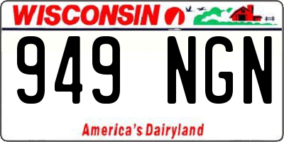 WI license plate 949NGN