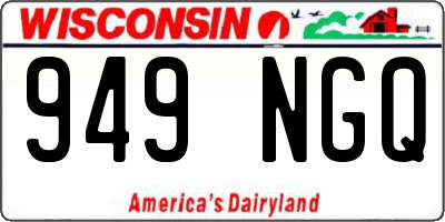 WI license plate 949NGQ